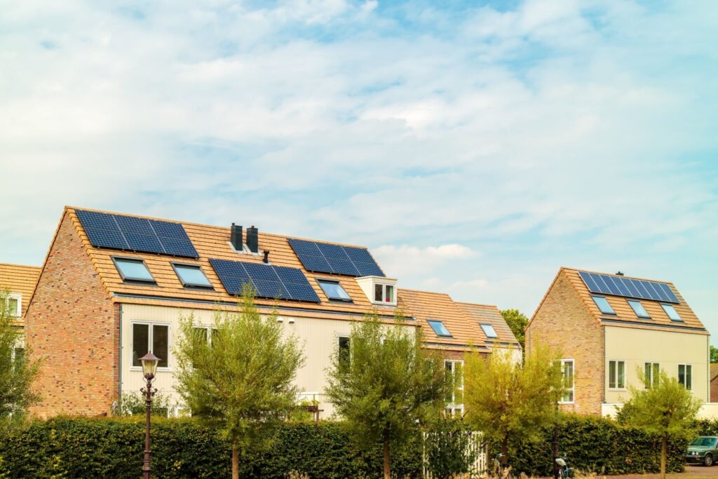 solar panels on house