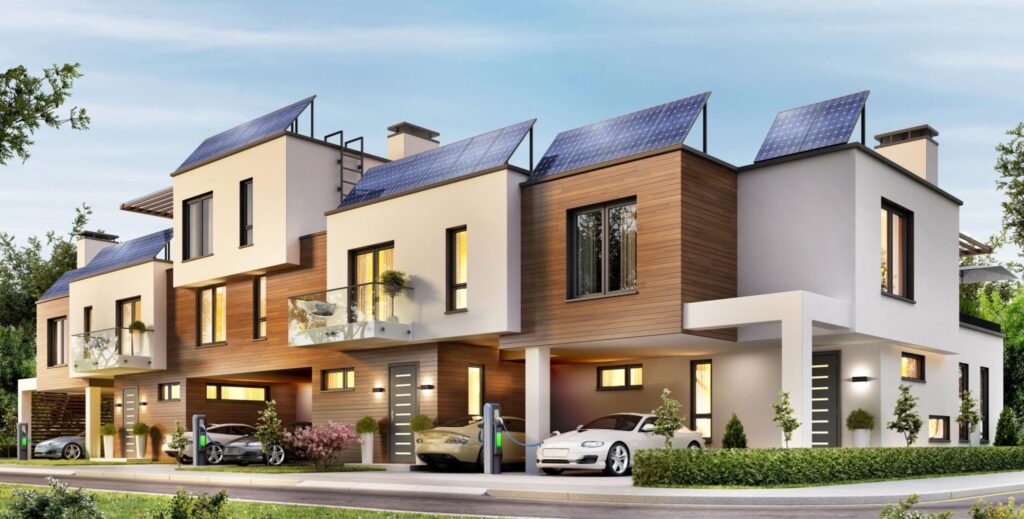 solar panels on home